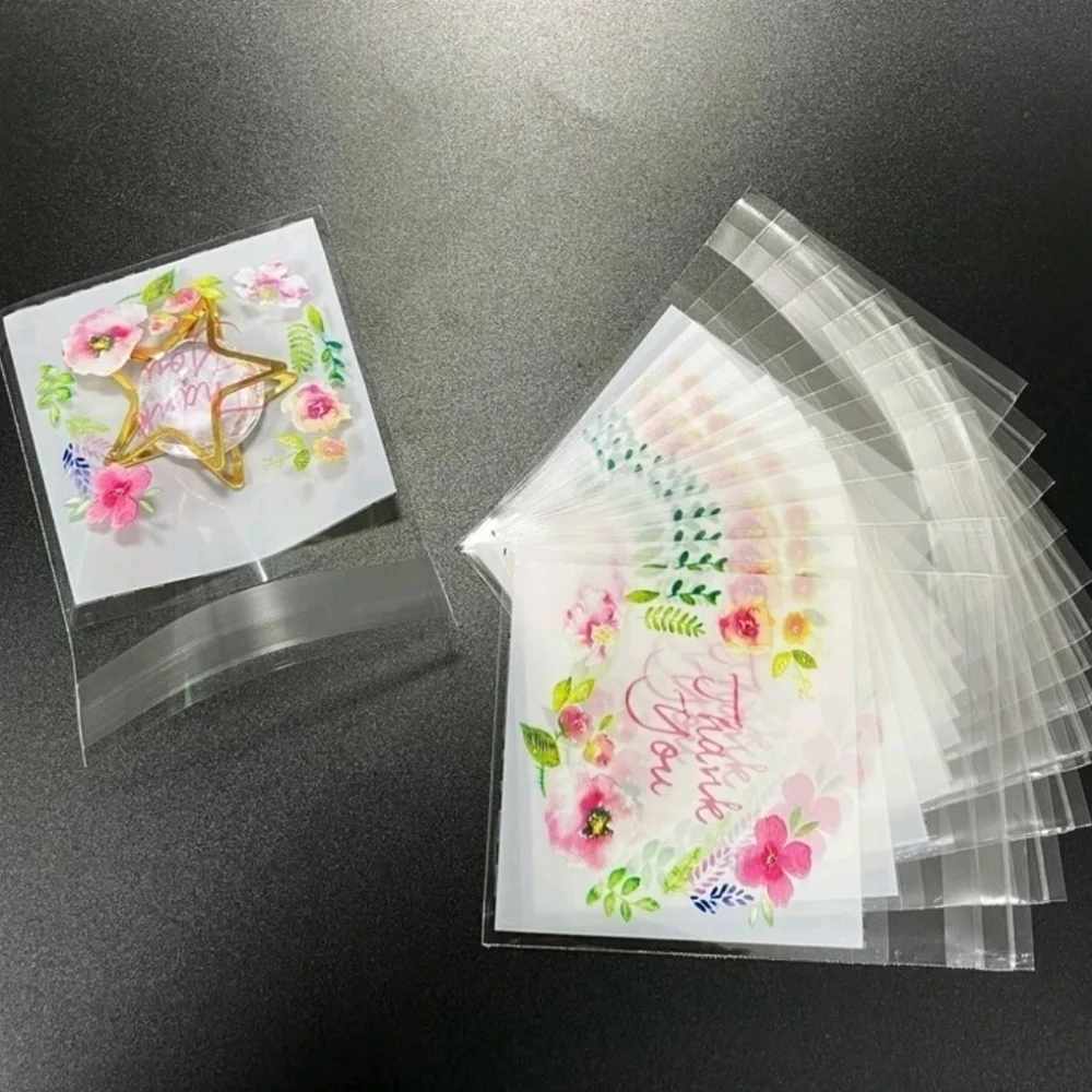 🤍▪️ 100 piece  clear plastic giftbag/ shipping supplies   7 x 7cm✨️🤍